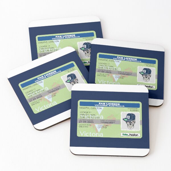 Item preview, Carlton Blues Fanatic Fan Licence designed and sold by Fake Heston’s Scribble Emporium.