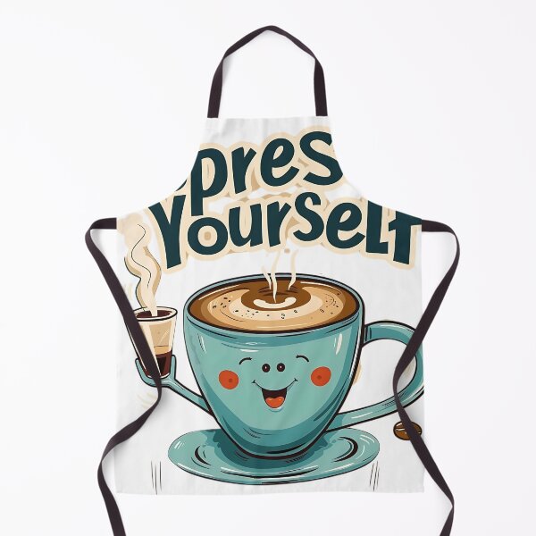 Item preview, "Espresso Yourself – Cute Coffee-Inspired Typography Art" designed and sold by Viviglow.