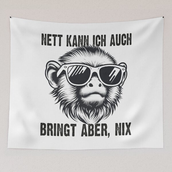 Item preview, Nett Kann Ich Auch Bringt Aber , Nix  - Cooles Tamarin  - Lustiges Zitat  designed and sold by Smix Pixels.