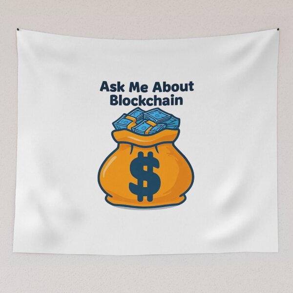 Item preview, Ask Me About Blockchain: Bold Tech Design | Digital Currency Advocate: Blockchain Statement Design designed and sold by JOY STORE 45.