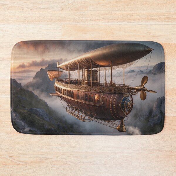 Item preview, Steampunk Airship and Mountain Pass designed and sold by Skye Ryan-Evans.