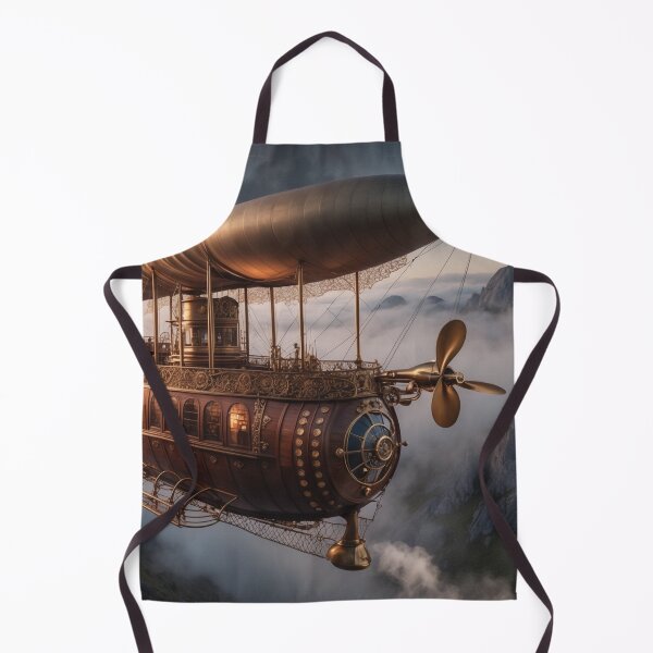 Aperçu de l'œuvre Dirigeable Steampunk et col de montagne créée et vendue par Skye Ryan-Evans.