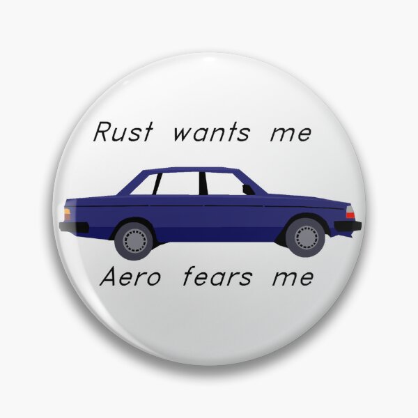 Item preview, "The Volv" Blue 240 / 244 Sedan (Aero Fears Me White Border Sticker) designed and sold by unkl-dukky.
