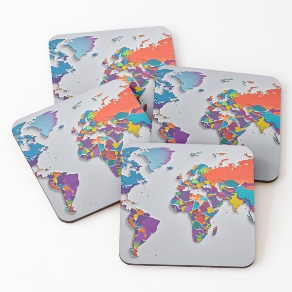 Item preview, Colorful World Map designed and sold by yaser1234.