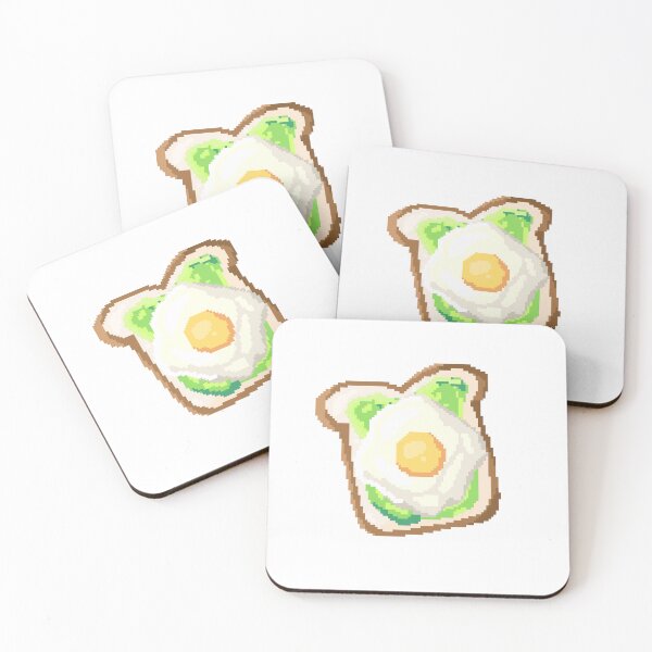 Item preview, Pixel art of avocado with fried egg designed and sold by ZerpaGiovanna.