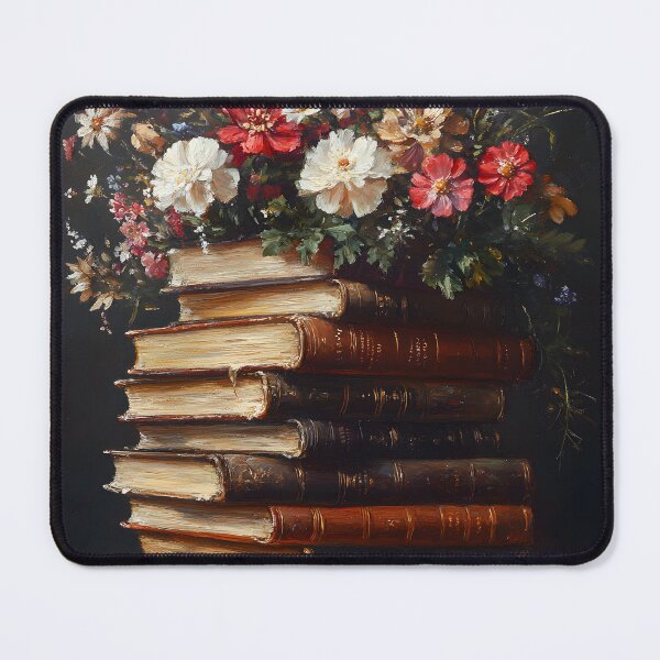 Item preview, Floral Stories – A Timeless Still Life with Books designed and sold by ArtfullyJua.