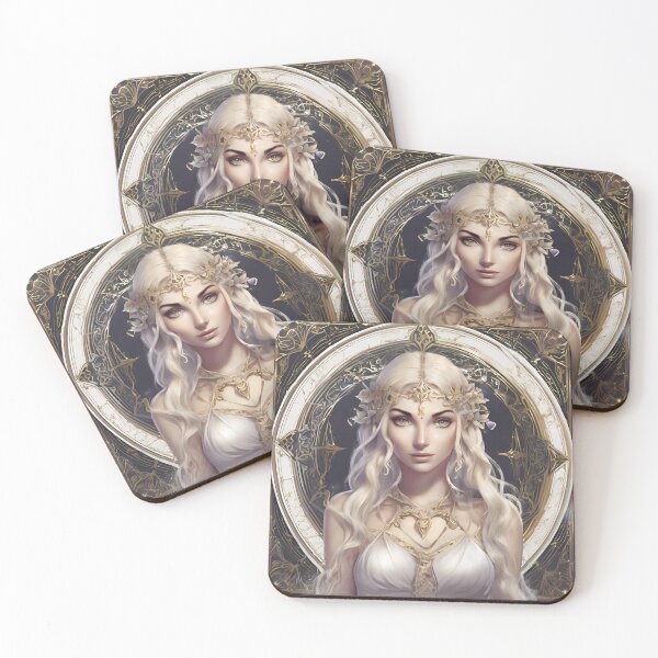 Item preview, Misterious Elf, Elf girl, Girl, Anime, fantasy, astarion girl, magic, designed and sold by GOLDENGARDENART.