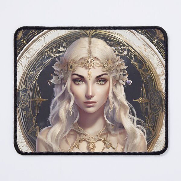 Item preview, Misterious Elf, Elf girl, Girl, Anime, fantasy, astarion girl, magic, designed and sold by GOLDENGARDENART.