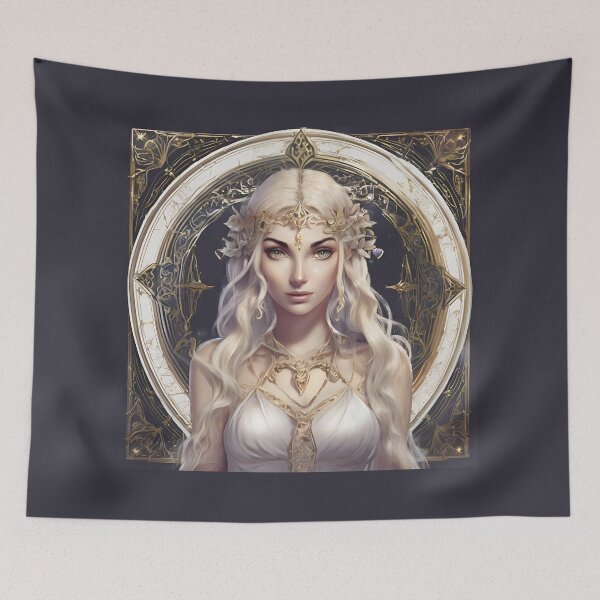 Item preview, Misterious Elf, Elf girl, Girl, Anime, fantasy, astarion girl, magic, designed and sold by GOLDENGARDENART.