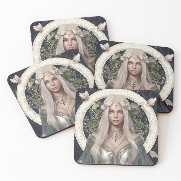 Item preview, White Misterious Elf, Elf girl, Girl, Anime, fantasy, astarion girl, magic, designed and sold by GOLDENGARDENART.