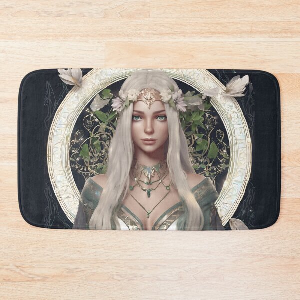 Item preview, White Misterious Elf, Elf girl, Girl, Anime, fantasy, astarion girl, magic, designed and sold by GOLDENGARDENART.