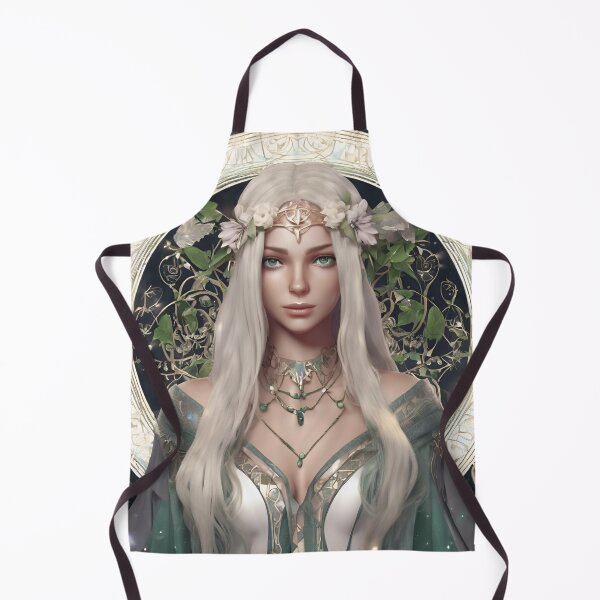 Item preview, White Misterious Elf, Elf girl, Girl, Anime, fantasy, astarion girl, magic, designed and sold by GOLDENGARDENART.