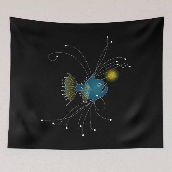 Item preview, angler fishing in style designed and sold by kobyakov.
