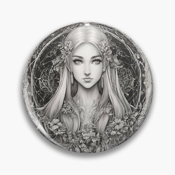 Item preview, Sephia Elf, Elf girl, Girl, Anime, fantasy, astarion girl, magic, designed and sold by GOLDENGARDENART.
