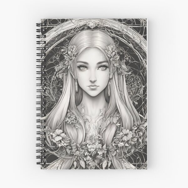 Item preview, Sephia Elf, Elf girl, Girl, Anime, fantasy, astarion girl, magic, designed and sold by GOLDENGARDENART.