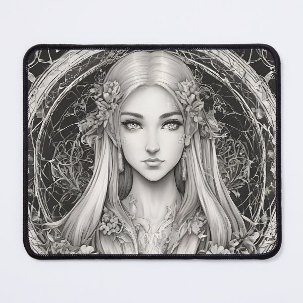 Item preview, Sephia Elf, Elf girl, Girl, Anime, fantasy, astarion girl, magic, designed and sold by GOLDENGARDENART.