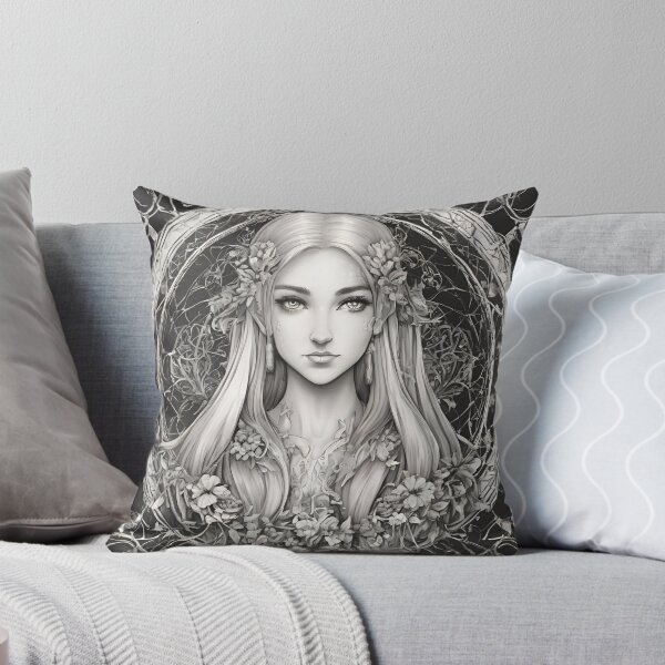 Item preview, Sephia Elf, Elf girl, Girl, Anime, fantasy, astarion girl, magic, designed and sold by GOLDENGARDENART.