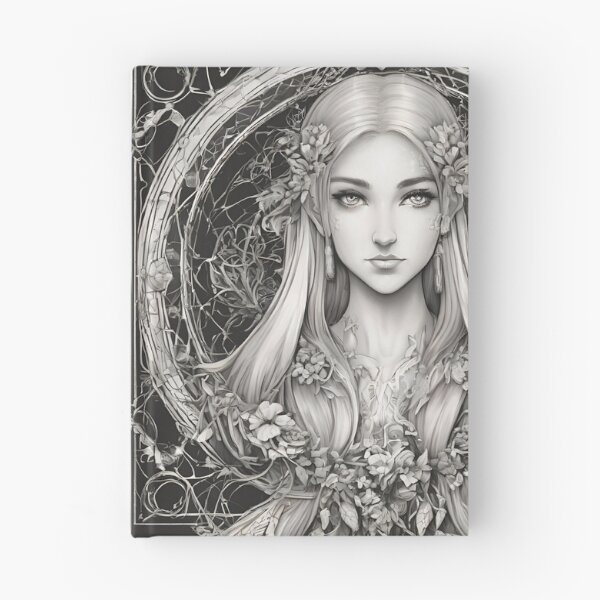 Item preview, Sephia Elf, Elf girl, Girl, Anime, fantasy, astarion girl, magic, designed and sold by GOLDENGARDENART.