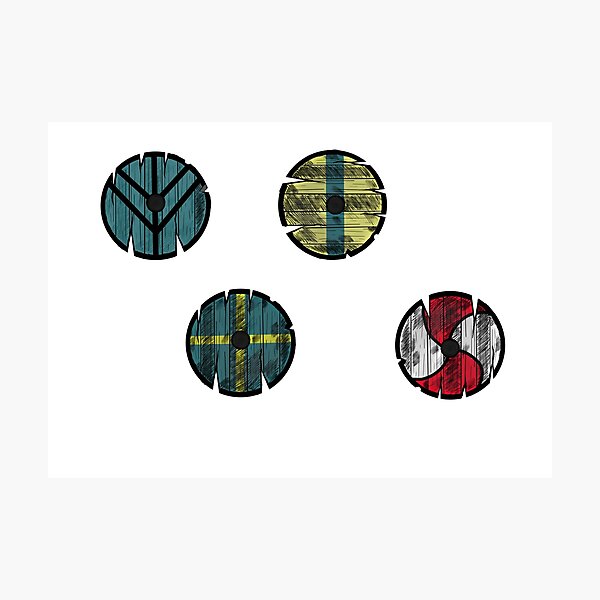 Item preview, Colored shields designed and sold by R0dri29.