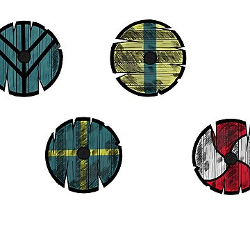 Artwork thumbnail, Colored shields by R0dri29