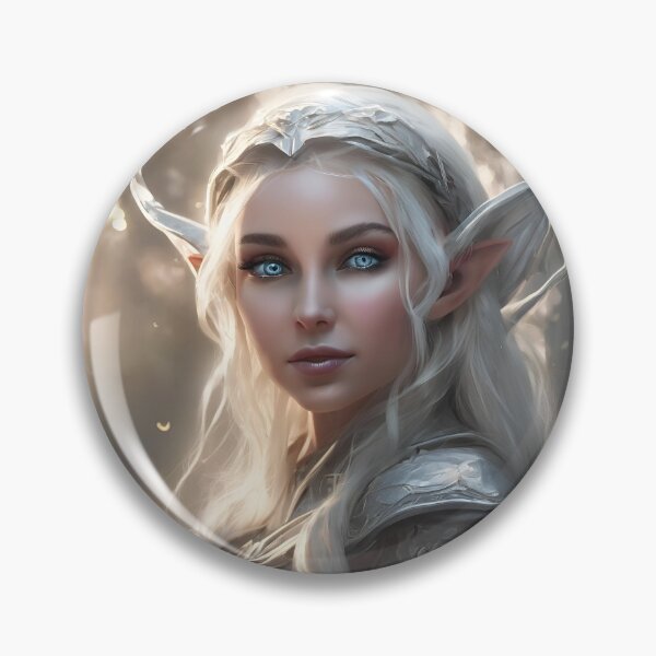 Item preview, White Diamant Elf, Elf girl, Girl, Anime, fantasy, astarion girl, magic, designed and sold by GOLDENGARDENART.