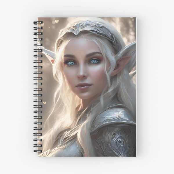 Item preview, White Diamant Elf, Elf girl, Girl, Anime, fantasy, astarion girl, magic, designed and sold by GOLDENGARDENART.