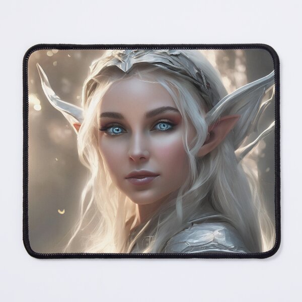 Item preview, White Diamant Elf, Elf girl, Girl, Anime, fantasy, astarion girl, magic, designed and sold by GOLDENGARDENART.