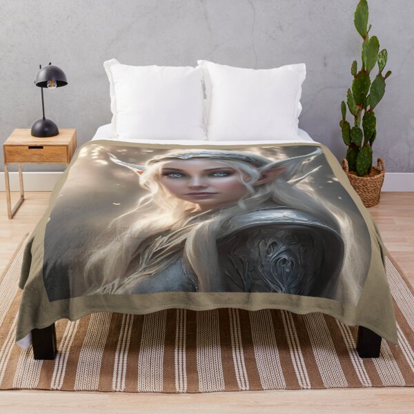 Item preview, White Diamant Elf, Elf girl, Girl, Anime, fantasy, astarion girl, magic, designed and sold by GOLDENGARDENART.