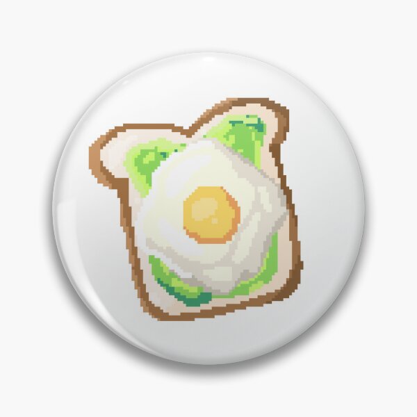 Item preview, Pixel art of avocado with fried egg designed and sold by ZerpaGiovanna.