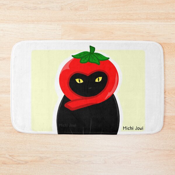 Item preview, Kuroneko With a Tomato Cap designed and sold by MichiJowi.
