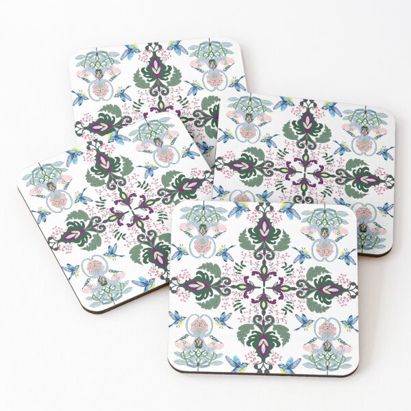 Item preview, Birds, flowers and dragonflies designed and sold by janethowell.