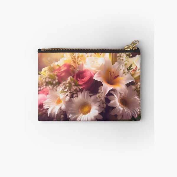 Item preview, A vibrant bouquet of flowers with roses, daisies, lilies, and other blooms, set against a softly lit background, creating a dreamy and ethereal atmosphere designed and sold by homydesign.