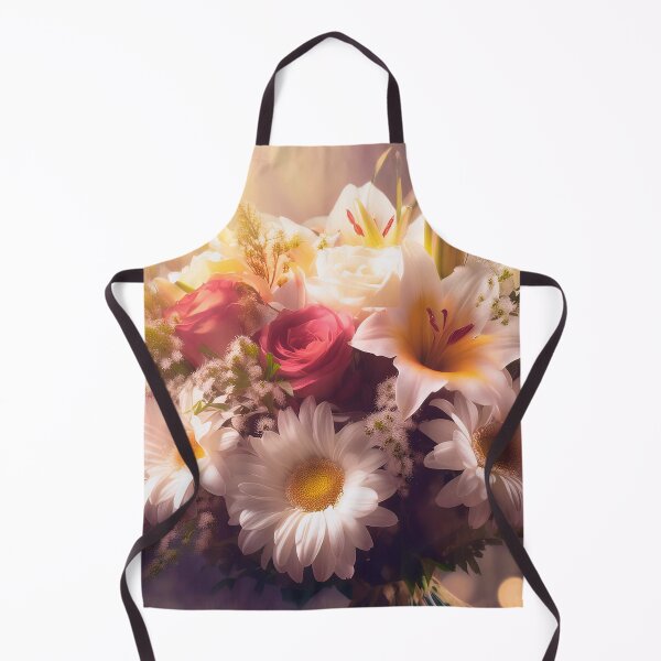 Item preview, A vibrant bouquet of flowers with roses, daisies, lilies, and other blooms, set against a softly lit background, creating a dreamy and ethereal atmosphere designed and sold by homydesign.