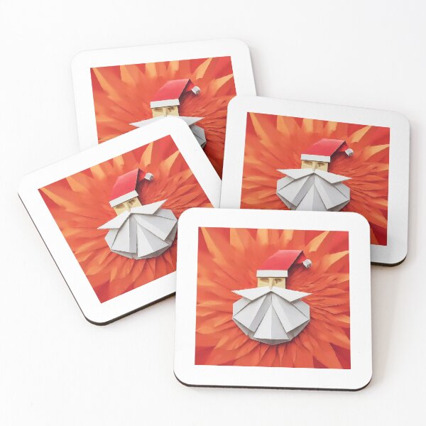 Item preview, Funny Santa Claus Origami , Christmas Holiday Graphic , Unique Christmas , Festive Origami Santa Design designed and sold by Indyadizine.