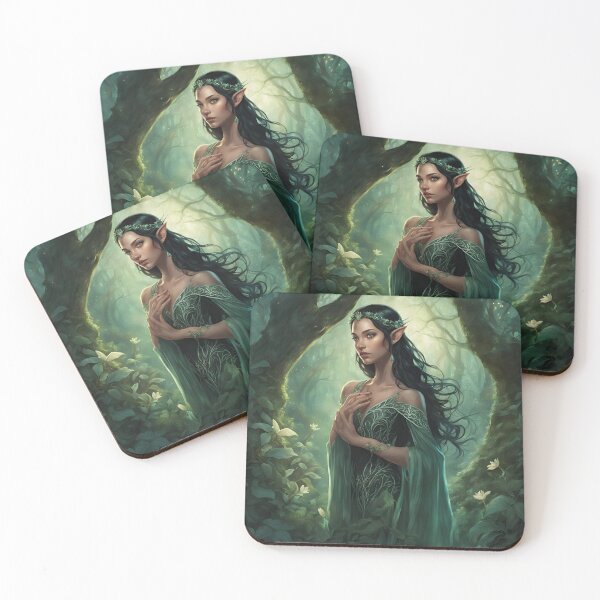 Item preview, Black Elf, Elf girl, Girl, Anime, fantasy, astarion girl, magic, designed and sold by GOLDENGARDENART.