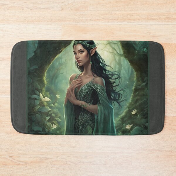 Item preview, Black Elf, Elf girl, Girl, Anime, fantasy, astarion girl, magic, designed and sold by GOLDENGARDENART.