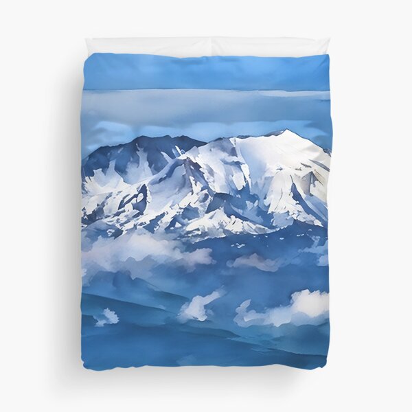 Mount Saint Helens (Watercolor) Duvet Cover