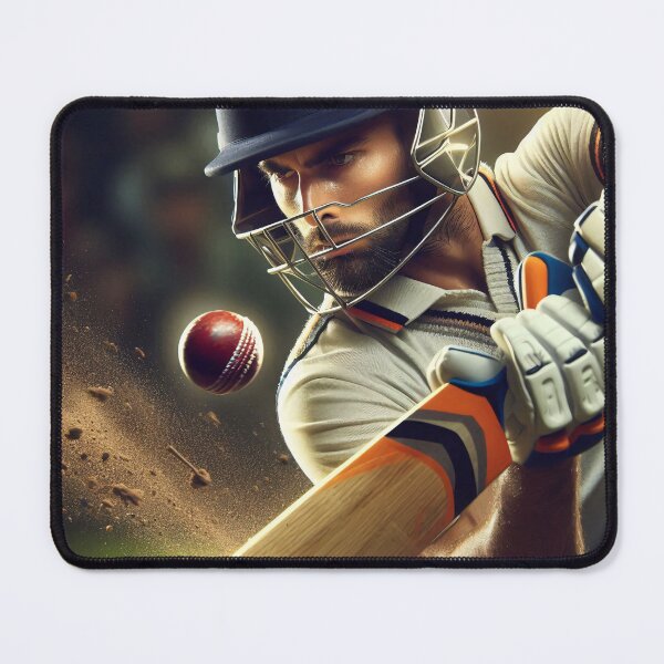Item preview, Cricket batsman in protective gear with ball coming towards him. designed and sold by homydesign.