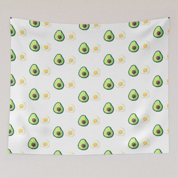 Item preview, Pixel art of avocado with fried egg designed and sold by ZerpaGiovanna.