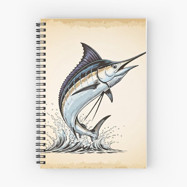 Item preview, Vibrant marlin leaps from water in dynamic motion designed and sold by homydesign.