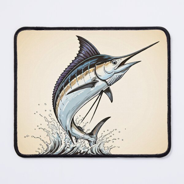 Item preview, Vibrant marlin leaps from water in dynamic motion designed and sold by homydesign.