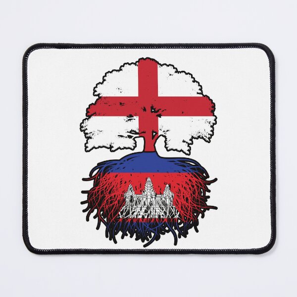 Item preview, Cambodia Cambodian English England Tree Roots Flag designed and sold by FlagX.