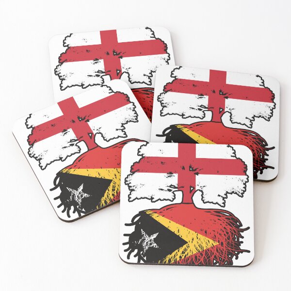 Item preview, East Timor Timorese English England Tree Roots Flag designed and sold by FlagX.