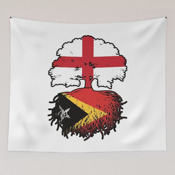 Item preview, East Timor Timorese English England Tree Roots Flag designed and sold by FlagX.