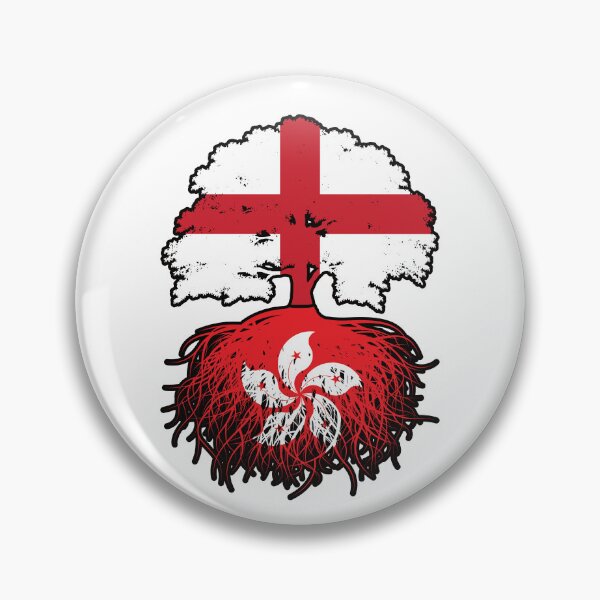 Item preview, Hong Kong Hong Konger English England Tree Roots Flag designed and sold by FlagX.