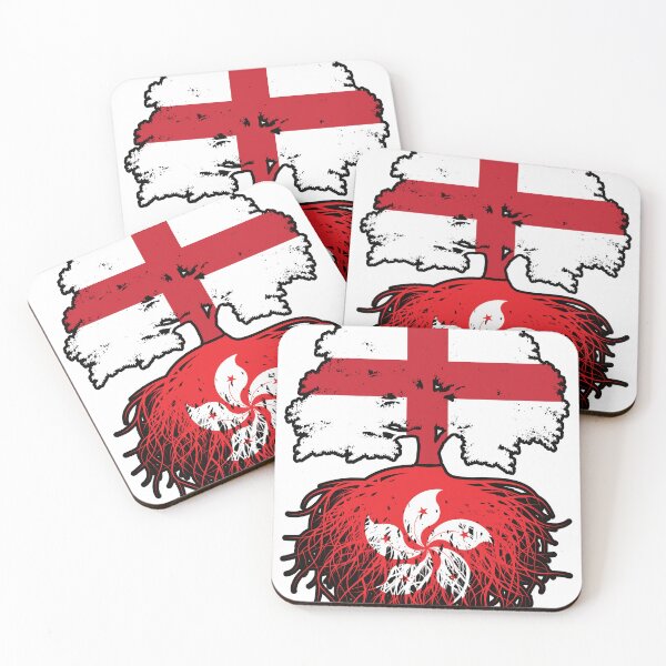 Item preview, Hong Kong Hong Konger English England Tree Roots Flag designed and sold by FlagX.