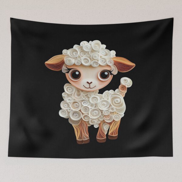 Item preview, Cute Kawaii Baby Lamb designed and sold by PrintsByFrank.