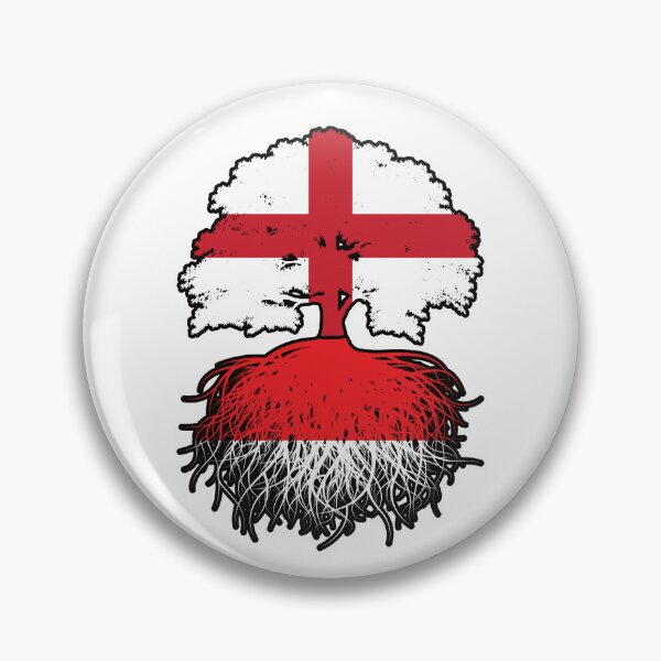 Item preview, Indonesia Indonesian English England Tree Roots Flag designed and sold by FlagX.