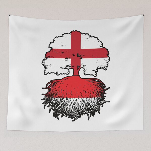 Item preview, Indonesia Indonesian English England Tree Roots Flag designed and sold by FlagX.
