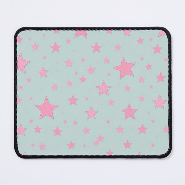 Item preview, Cute Pink Stars on Teal Pattern designed and sold by vstronaut1.